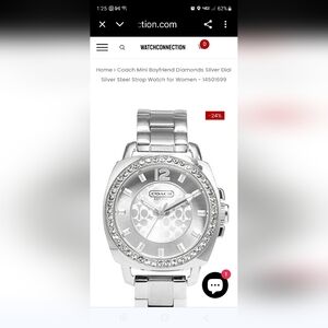 Coach Watch with Crystal Accents 34MM